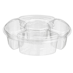 COMBO PLATEAU COUVERCLE 5 COMPARTIMENTS 142 OZ 12