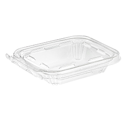 TEAR STRIP LOCK CLEAR HINGED CONTAINER 6OZ