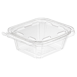 TEAR STRIP LOCK CLEAR HINGED CONTAINER 12OZ