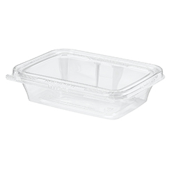 TEAR STRIP LOCK CLEAR HINGED CONTAINER 20OZ