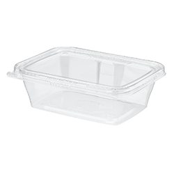 TEAR STRIP LOCK CLEAR HINGED CONTAINER 24OZ