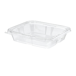 TEAR STRIP LOCK CLEAR HINGED CONTAINER 35OZ