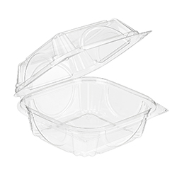 CLEAR PLASTIC HINGED CONTAINER 36OZ