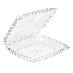 CLEAR PLASTIC HINGED CONTAINER 48.6OZ