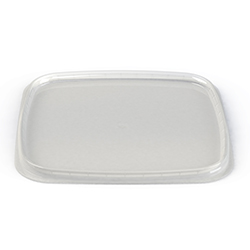 CLEAR SQUARE TAMPER EVIDENT LID 145 MM