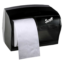 JRT TWIN BATHROOM TISSUE DISPENSER BLACK