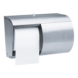 TWIN BATHROOM TISSUE DISPENSER STAINLESS STEEL