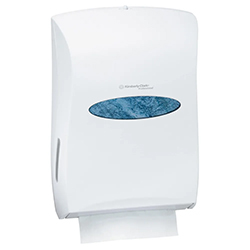 UNIVERSAL FOLDED HAND TOWEL DISPENSER WHITE