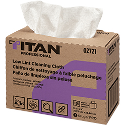 CHIFFON DE NETTOYAGE PROFESSIONNEL FAIBLE PELUCHAGE 12.5