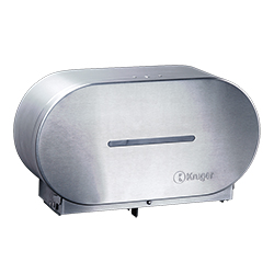 BATHROOM TISSUE TWIN DISPENSER STAINLESS STEEL