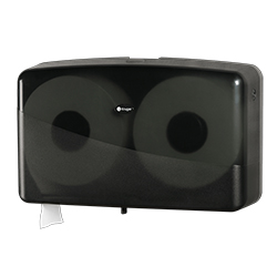 BATHROOM TISSUE TWIN DISPENSER BLACK SMOKE