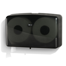 BATHROOM TISSUE TWIN DISPENSER BLACK SMOKE
