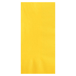 SERVIETTE DE TABLE JAUNE 2 PLIS