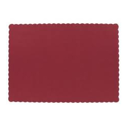 SCALLOPED EDGE PLACEMAT BURGUNDY
