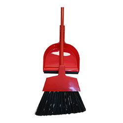 BALAI ANGLE ROUGE AVEC PORTE POUSSIÈRE 12