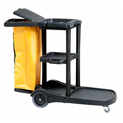 BLACK JANITOR CART