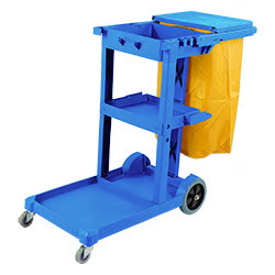 BLUE CLEANING CART