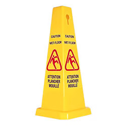 4 SIDES CAUTION WET FLOOR CONE LARGE 45