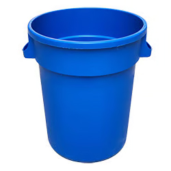 POUBELLE RONDE BLEUE POUR LE RECYCLAGE 121L
