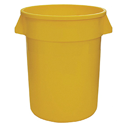 POUBELLE RONDE JAUNE 121L