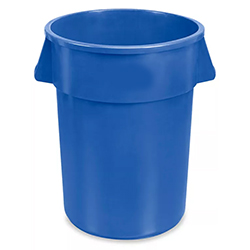 POUBELLE RONDE BLEU 166L