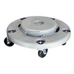 SOCLE SUR ROUES POUR POUBELLE RONDE