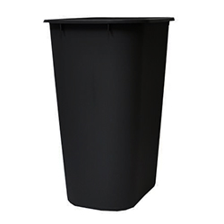 BLACK RECTANGULAR WASTEBASKET 24L
