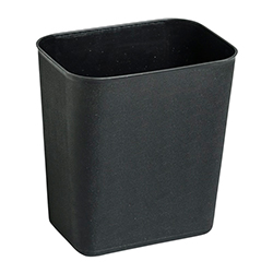 BLACK RECTANGULAR WASTEBASKET 13L