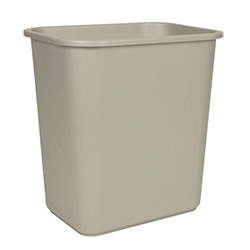 BEIGE RECTANGULAR WASTEBASKET 26L