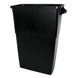 BLACK RECTANGULAR CONTAINER WITH HANDLES 87L