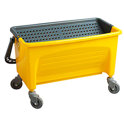 YELLOW BUCKET WITH DRIP GRID FOR WINDOW WASHING 24L
