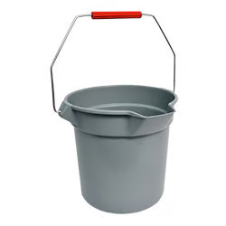 SEAU ROND GRIS 10L