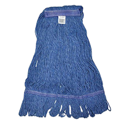 TÊTE DE MOPPE BOUCLÉE BLEUE MOYENNE