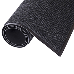 CHEVRON CHARCOAL CARPET 3'X5'