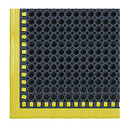 BLACK SAFEWALK CARPET WITH YELLOW RAMPS ON 4 SIDES 2'4