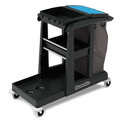 JANITOR CART 2 SHELVES STORAGE AND CLEANING BAG