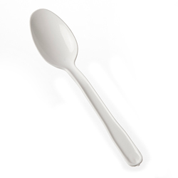 WHITE PLASTIC TEASPOON