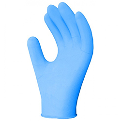 GANTS NITRILE SANS POUDRE INDIGO MOYEN *FORT*
