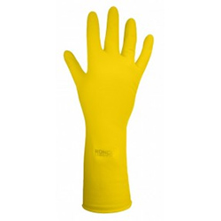 YELLOW LATEX GLOVES LARGE