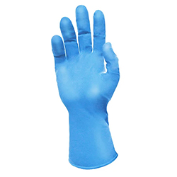 GANTS NITRILE SANS POUDRE BLEU MOYEN