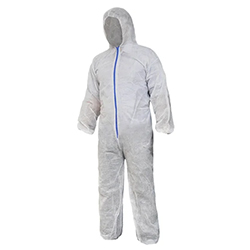 WHITE POLY COVERALL X-LARGE