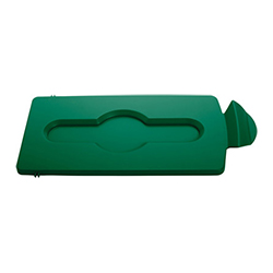 GREEN RECTANGULAR CLOSED LID FOR RECYCLING STATION