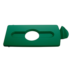 GREEN RECTANGULAR OPEN LID FOR RECYCLING STATION