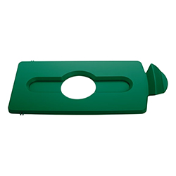 COUVERCLE RECTANGULAIRE OUVERT VERT POUR STATION DE RECYCLAGE