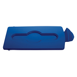 COUVERCLE RECTANGULAIRE FERMÉ BLEU POUR STATION DE RECYCLAGE