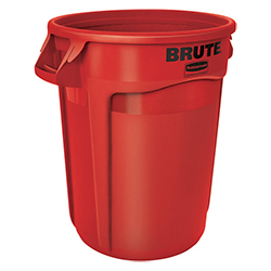 POUBELLE RONDE ROUGE 166L