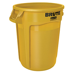 POUBELLE RONDE JAUNE 166L