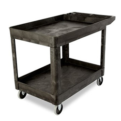 BLACK TWO SHELF UTILITY CART 46