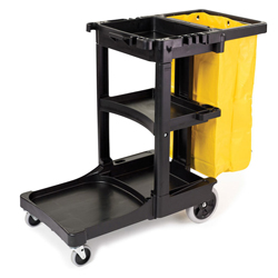 BLACK CLEANING CART