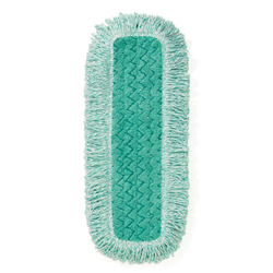 TAMPON SEC MICROFIBRE AVEC FRANGE VERT 18